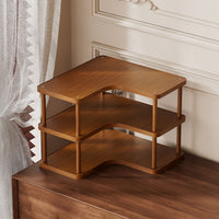 Corner Storage Rack Bamboo Wood for Kitchen