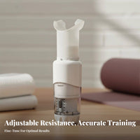 Respiratory Muscle Ergonomic Mouthpiece Adjustable Resistance Breathing Exerciser Medical-Grade Silicone Inspiratory Muscle for Adults