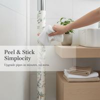 Pipe Cover Decorative French Style Waterproof Sticker for Gas, Heating, and Bathroom Pipes