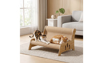 Modern Cat Scratcher Lounge Woven Cat Scratcher Sofa Sturdy Pet Furniture Curved for Cats, Living Room