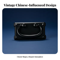 Chinese Design Cabinet Handle Zinc Alloy Construction Rectangular Drop Pull Classical Look Antique Cabinet Pull for Handy Homeowners