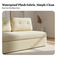 Space-Saving Fold-extendable Foam Lounger Multi-Functional Armless Fold-extendable Bed 2-Seater transformable Couch Modern aesthetic for Apartment Dwellers, Students, Homeowners, Small Spaces, Living Room, Balcony, Home Office