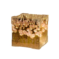 Rose Lamp with Acrylic Cube Floral Rose Night Light Flower Night Light Transparent Flower Lamp Decorative for Bedroom, Desk