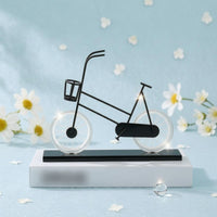 Wire-Frame Two-Wheeler Decor Minimalist Two-Wheeler Figurine Furniture Base Bike Sculpture for Living Room