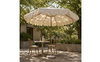 Round Patio Umbrella Double-Layer Patio Umbrella Eggshell