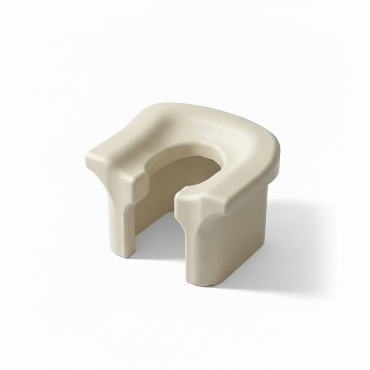 Freestanding Toilet Chair with U-Shaped Seat Easy-to-Clean Molded Bathroom Stool Sturdy Commode Portable for Seniors