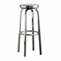Industrial Design Backless Metal Swivel Stool Built-in Footrest Bar Chair Easy Assembly Indoor Seating Scratch-Resistant for Restaurant Owners, Adults, Homeowners, Cafe, Counter, Kitchen, Home