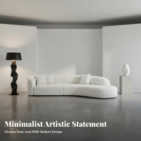 Semicircular Sofa Italian influenced Couch Curved Home Styling Furnishing for Interior Designers, Business Owners, Living Room, spa, Reception Area