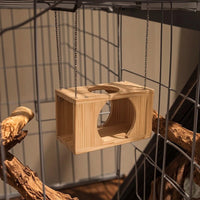 Ventilated Hanging Pet House with Chains Breathable Suspended Hamster Nest Comfortable Mouse Hideaway Safe for Guinea Pigs