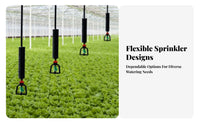Hanging Micro Sprinkler Set Water Saving Greenhouse Overhead Irrigation System Easy Installation Micro Sprayer System for Farmers, Farm, Nursery, Lawn