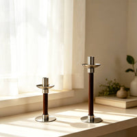 Candlestick Holder Retro Candle Holder with Metal Cup Candle Cups Minimalist Candles Tabletop for Home Decor, Hotel