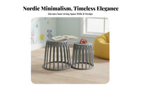 Stackable Arched-Rod Stool Space-Saving Side Table Modern Design Home Furniture Lightweight for Apartment Dwellers, Homeowners, Interior Decorators, Balcony, Outdoor, Living Room, Bathroom