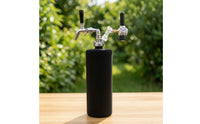 Double Ball-Lock Beer Dispensing Kit with Regulator Adjustable Rate-Adjustment Mini Keg Dispenser Backflow-Preventing