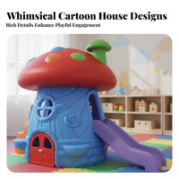Easy Assembly Kids Plastic Playhouse Long-Lasting children's Game House Realistic Details Plastic Toddler Playhouse Fade Resistant for Toddlers, Preschoolers, Girls, Kindergarten, Preschool, Playroom, Daycare