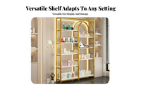 Floor Standing Cosmetic Rack Large Capacity Beauty Salon Display Cabinet Partitioned Storage Multi-Tier Product Display for Nail Technicians, Bedroom
