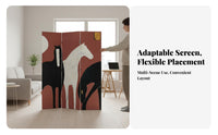 Japanese minimalist aesthetic artistic Foldable Panel Screen Mobile Folding Panel Divider Freestanding Room divider Portable for Homeowners, Interior Designers, Apartment Dwellers, Bedroom, Restaurant, Classroom