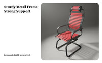 Breathable Design Woven Elastic Band Chair Flexible Support Office Seat Ergonomic Seating Furniture Lightweight for Mahjong enthusiasts, Students, Homeowners, Study Room, Small Spaces, Bedroom