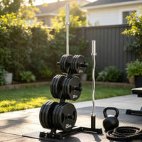 Barbell Plate Rack Triangular Barbell Plate Rack with Holders Space-Saving for Home Gym Owners
