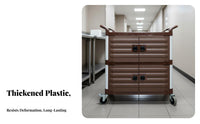 High Load Capacity 3-Tier Plastic Utility Cart Multi-Functional Restaurant Busing Cart Easy to Clean Food Service Trolley Long-Lasting Build for Hotel Team, Professionals, Kitchen, Cafeteria, Catering Events