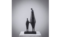 Couple Sculpture Elegant Abstract Human Statue Unique Couple Figurine for Console Table, Bookshelf, Study