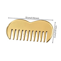 Polished Metal Massage Comb Portable Metal Comb with Rounded Teeth Long-Lasting Head Massage Tool Relaxing for Travel