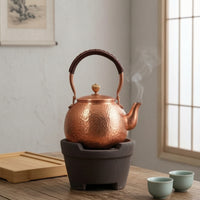 Handmade Hammered Copper Kettle Traditional Copper Tea Kettle Craftsmanmade Kitchenware for Collectors, Camping