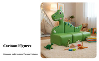 3 Pieces Easy to Clean Transformable Cushion Playset Rounded Corners Cartoon Block Couch Long-Lasting kids' Sofa Skin-Friendly for Toddlers, Educators, Parents, Kindergarten, Reading Corner, Library, Indoor Play