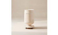 Trash Can with Lid Cylindrical Hinged-Lid Bin Modern Pedestal Trash Can for Washroom, Office, Bedroom