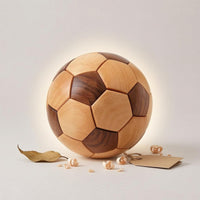 Soccer Ball Ornament Reusable Wooden Soccer Ornament No Celebration Decor for Display