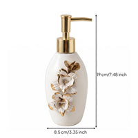 Ceramic Soap Dispenser Floral Liquid Soap Dispenser Pump Head Washroom Accessory
