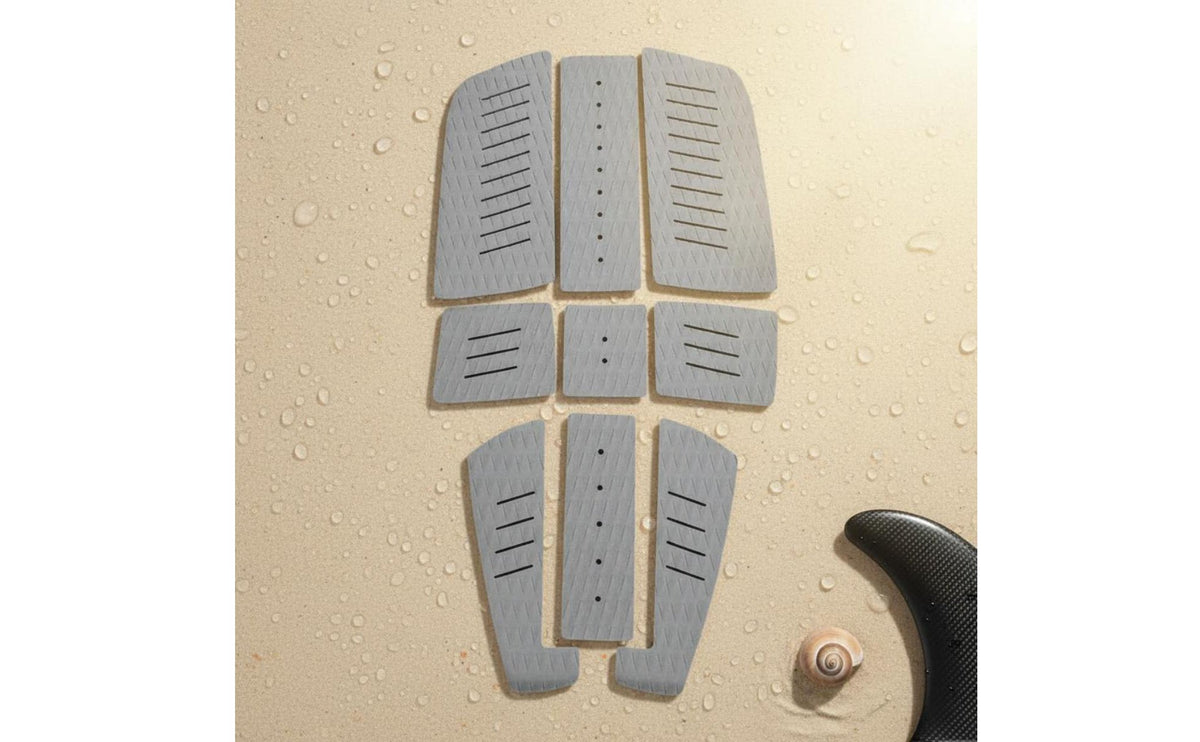 9 Pieces Self-Adhesive 9 Piece Surfboard Traction Pad Geometric Pattern Surfboard Stomp Pad Set Kick Tail for Paddleboarding