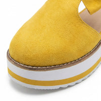 Women's Low Top Bow Knot Ankle Boots, Casual Suede Suede Sandals, Rubber Sole, Round Toe, T-Strap, Summer Vacation Footwear