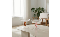 Clear Glass Pedestal Fruit Plate Transparent Pedestal Dish with Beaded Stem Elegant Dishware Elevated for Dining Table