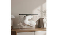 Abstract Tabletop Vase Centerpiece Sculptural Home Decor Clear Acrylic Vase Ornament for Desktop, Living Room