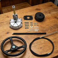 Easy Installation Outboard Steering System Cable Steering Set Minimal Feedback Outboard Engine Control Kit High Strength