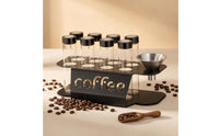 Coffee Bean Rack Cutout Coffee Display Organizer Two-Level Countertop Shelf