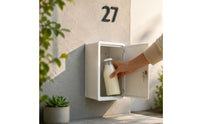 Milk Delivery Box Lockable Wall Attached Milk Basic Box Style Household Storage for Front Door