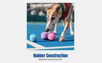 Dog Toy, Elastic Bouncy Ball, Squeaker Pet Ball, Puppy Training, Cartoon, Colorful Material