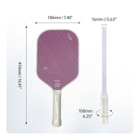 Carbon Fiber Pickleball Paddle Lightweight Pickleball Paddle with PU Grip Pickle Ball Racket Non-Slip Matte-Textured for Players