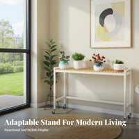 Ladder design Multi-Tier Plant Shelf Floor-Standing Tiered Rolling plant stand With casters Pot Organizer Space-Saving for Gardeners, Decorators, Homeowners, Balcony, Living Room, Corner, Bedroom