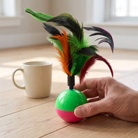 Interactive Tumbler Feather Cat Toy for Indoor Cats