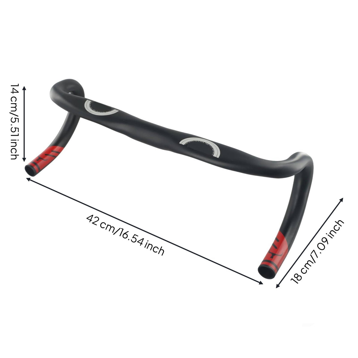 Lightweight Road Bike Drop Bar Ergonomic Grip Fixed Gear Bent Bar Long-Lasting for Cyclists