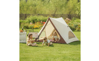 Silver-Coated Automatic Camping Tent Lightweight Triangular Camping Tent Ventilated Outdoor Shelter Easy Setup