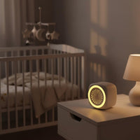 Auto-Shut Timer Ambient Sound Machine Rechargeable Battery Portable Sleep Sound Device Type-C Charging Cube Night Light Speaker Adjustable Volume for Office