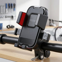 Motorcycle Phone Holder One-Hand Operation Phone Holder with Hood Accessory Shockproof Shock-Absorbing for Riders, Motorcycles