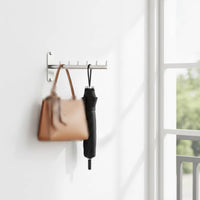 Rustproof Stainless Steel Hook Screw-in Wall Hook Strip Space-Saving Wall-Mounted Hanger with Hooks Long-Lasting for Bathroom