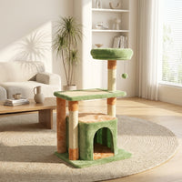 Kitten Tree Activity Center with Condo, Thick Sisal Cord Scratching Furniture, Compact Indoor Tree for Multiple Small Kittens