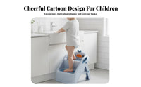 Anti-Slip 2-Step Standing Aid Stable Structure 2-Step Duck Stool Sturdy Construction Child Care Product Promotes Independence for Toddlers, Children 1-4 Years, Parents, Bathroom, Counter-Height Helping, Toilet Training, Playroom