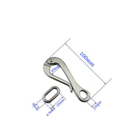 Coiled-Loaded Stainless Steel Release Hook Rust Resistant Quick Release Hook Heavy-Duty Marine Hardware Long-Lasting for Boating, Sailing