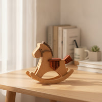 Wooden Rocking Horse DIY Assembly Rocking Horse Desktop Toy for Hobbyists, Makers, Home Decor